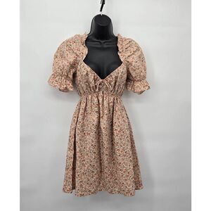 Reformation Channa Dress Size Medium Floral Babydoll Wedding Guest